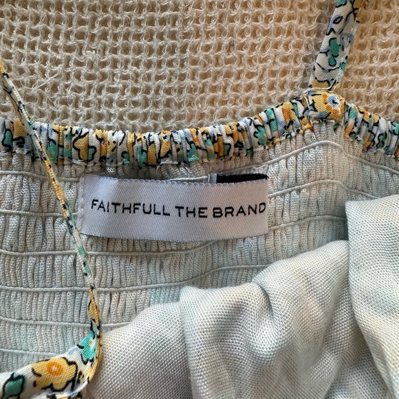 Faithfull the Brand Blue and Brown Midi Dress - Picture 4 of 8